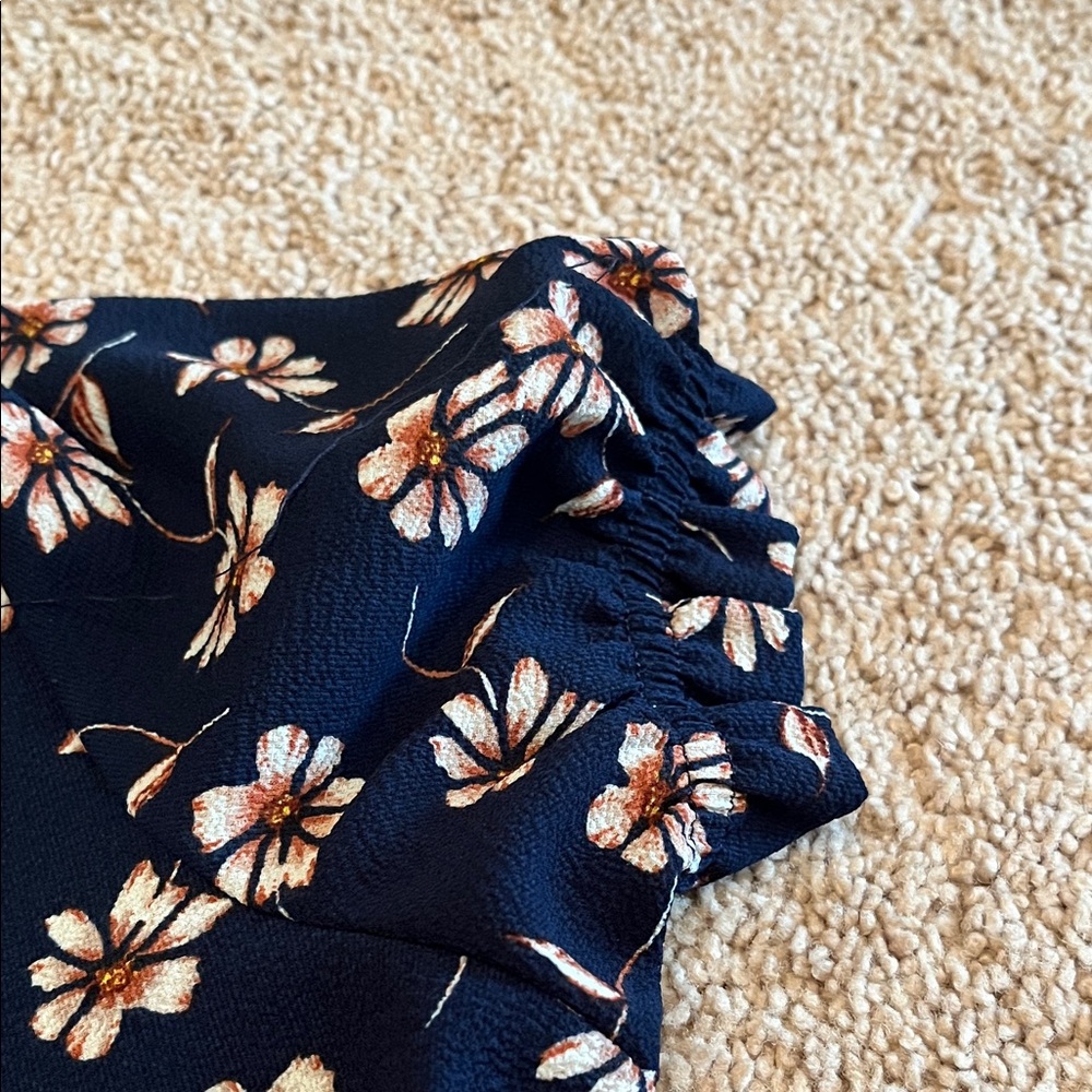 Hippie Rose Navy Floral Blouse - Picture 3 of 5